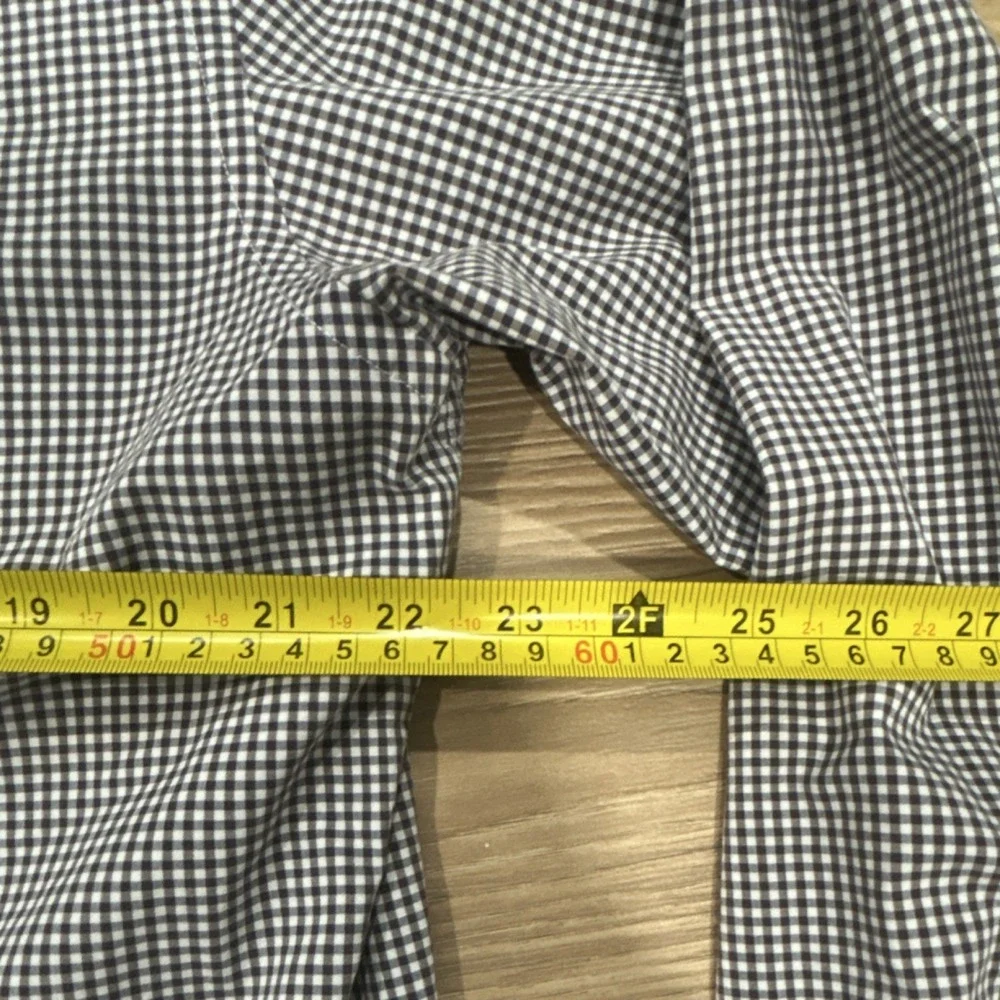 2 Banana Republic Men's Big & Tall Purple Check Dress Shirt L Cotton